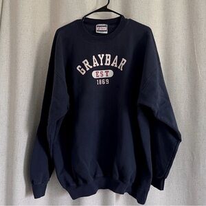 Navy Blue Vintage Baggy Unisex Crewneck XL